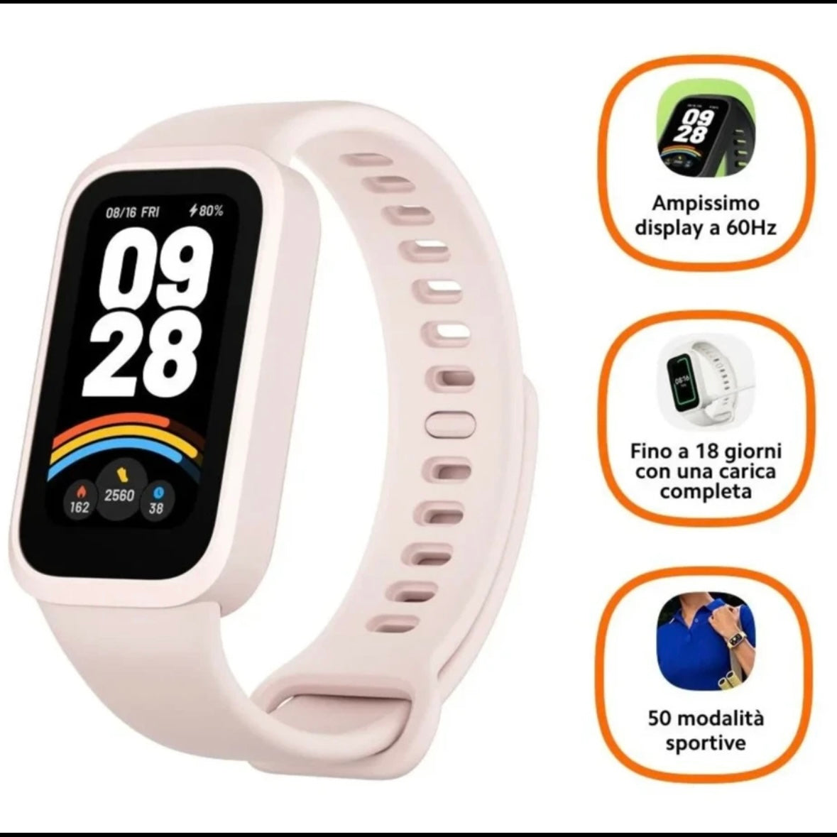 Xiaomi Smart Band 9 Active – Rosa